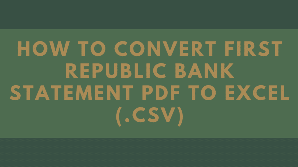 Convert First PDF